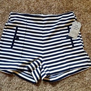 Navy Striped shorts.